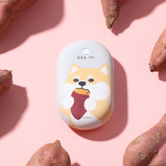 [로이체]시로앤마로 휴대용 보조배터리 손난로