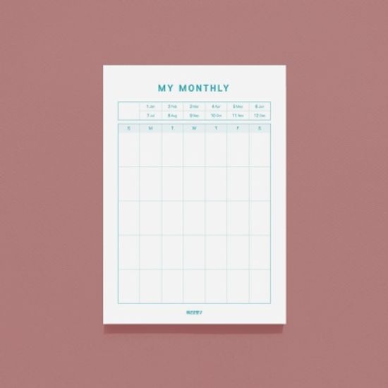 MY MONTHLY 심플 메모지 월간 체크리스트 플래너