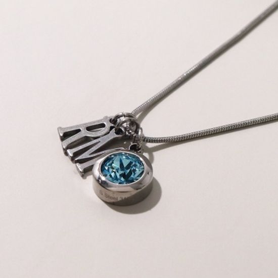 [선물포장] 써지컬 탄생석 이니셜 목걸이