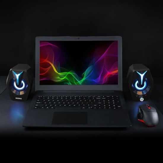 RGB LED 2채널 유선 USB 스피커 BOS-G102U