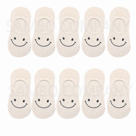 남자페이크삭스 스마일덧신 남자덧신 베이지10켤레[WC