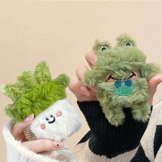 에어팟 3 2 1 프로 채소파 개구리 털 인형 젤리케이스