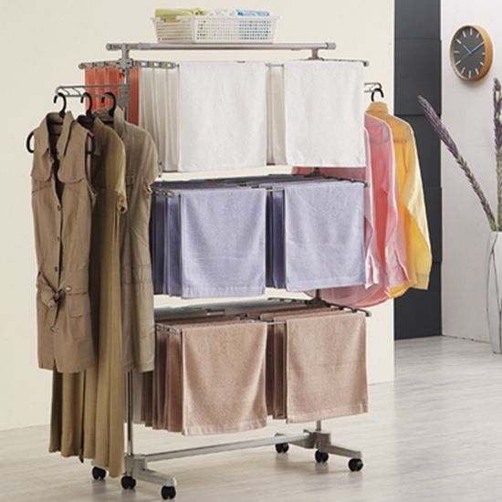 루미에 특대형 7단 접이식 빨래 건조대 더블 이불봉형