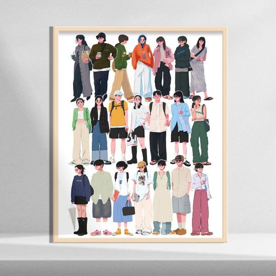오오티디, 미니 그림 인테리어 거실 액자
