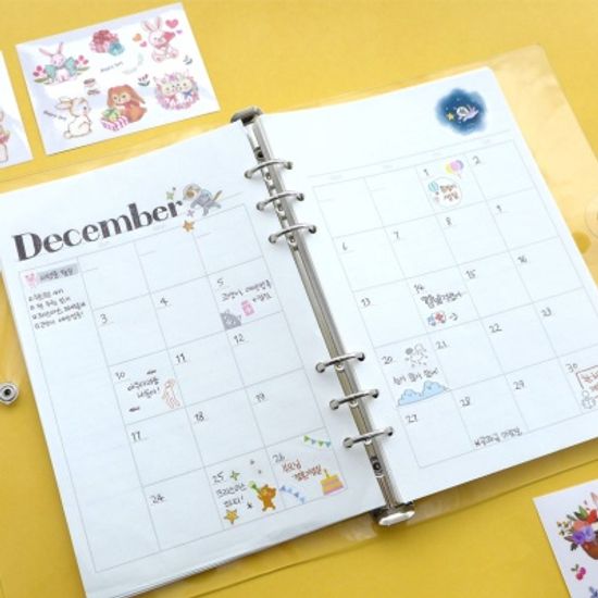 A5 투명 6공다이어리(옵션 선택)