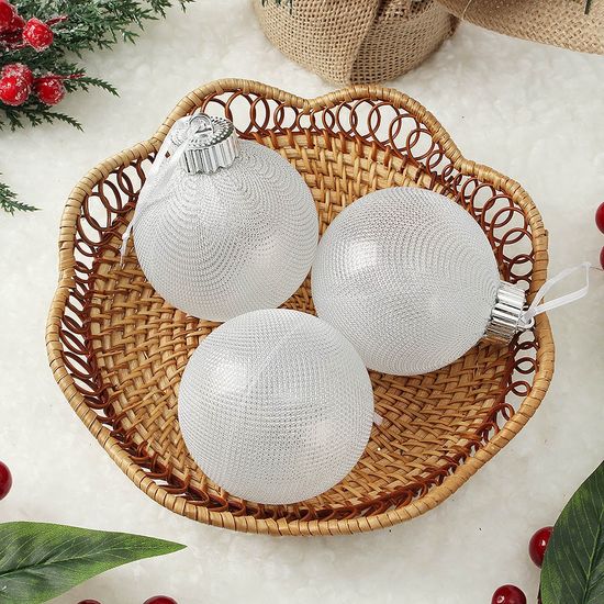 [도토로]시스루 레이스 장식볼 3p(8cm) (그레이망사)
