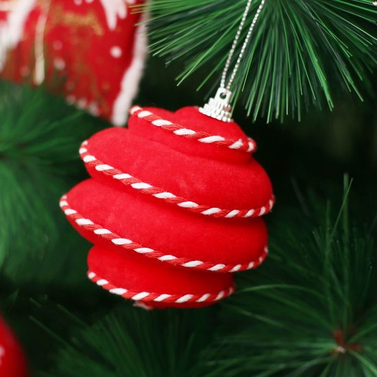 [도토로]핫레드 패브릭 장식볼 3p세트(8cm) (볼록큐티