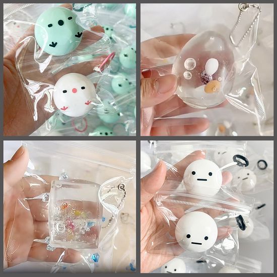 pvc백 스퀴시 귀여운 캐릭터 말랑이 찐득볼 피젯 토이