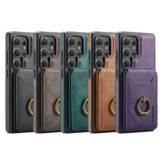 갤럭시 s25 s24 s23 마그네틱 지갑 링 가죽 폰 케이스