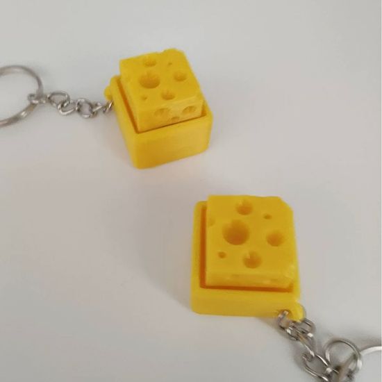 치즈 딸깍이 키보드 키캡 클리커 포인트 키캡 키링