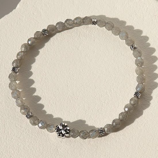 [선물포장] 럭키 클로버 래브라도라이트 팔찌