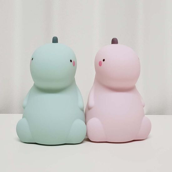LED 무선 충전 말랑이 공룡 무드등+리모컨