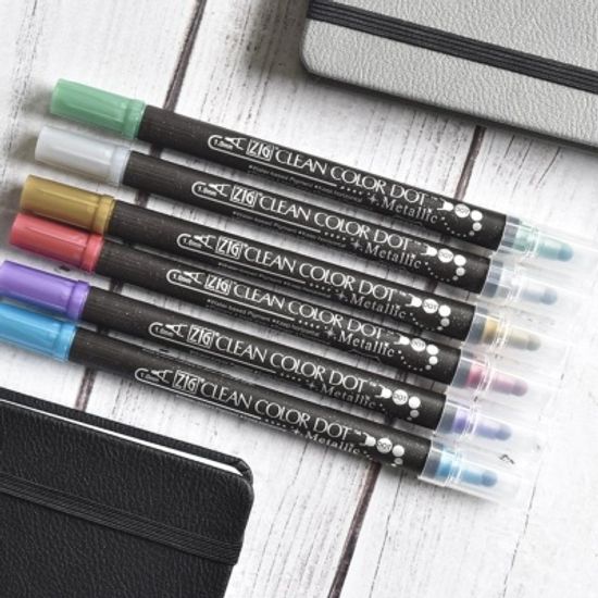 쿠레타케 지그 클린컬러 DOT-양면 메탈릭 6색 F192-4