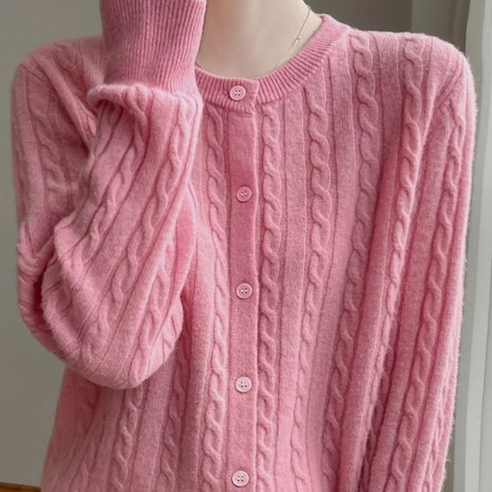 꽈배기 울캐시미어 가디건