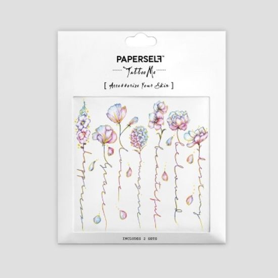 페이퍼셀프 타투스티커 - 1. Flower Script