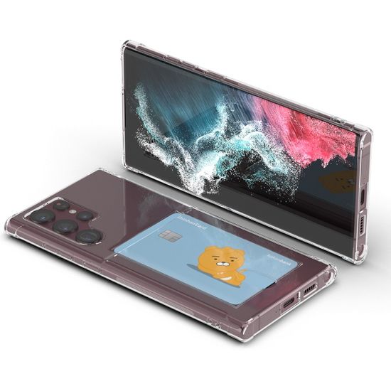 갤럭시 S23 울트라 아이스핏 에드온 투명 카드케이스 