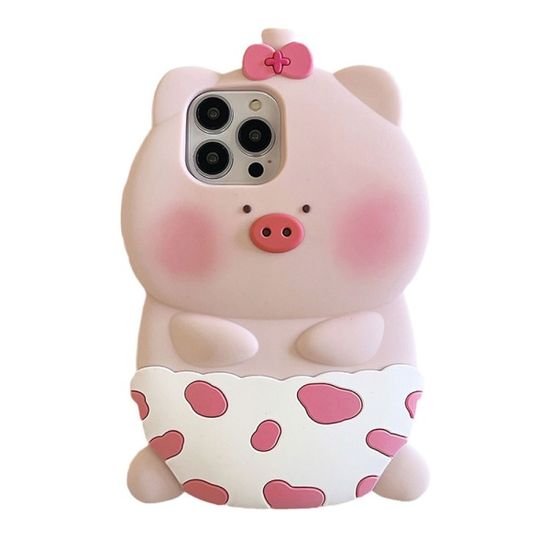 갤럭시A 시리즈 귀여운 돼지 캐릭터 실리콘 폰 케이스
