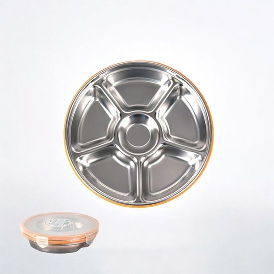 용기 통 반찬 중 스텐 밀폐 6칸(WFDB7D7)