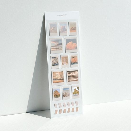 밍키트 노을 즉석사진 씰스티커