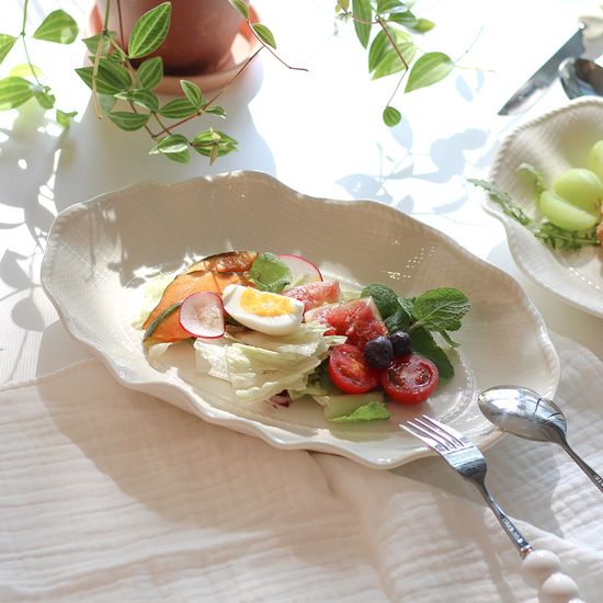 플로라 웨이브 플래터 식기 홈파티 테이블웨어