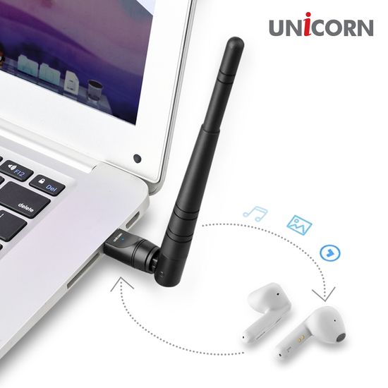 유니콘 블루투스6.0 안테나형 동글 멀티 무선 송수신 