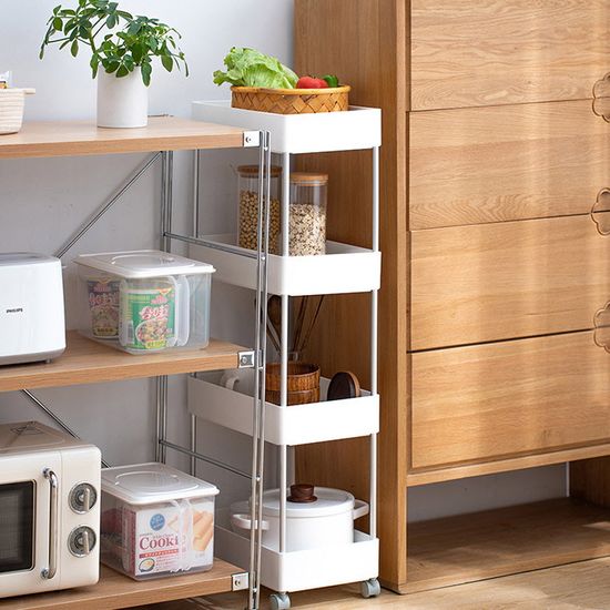 론도 모던 이동식 4단 트롤리 주방 사이드 테이블