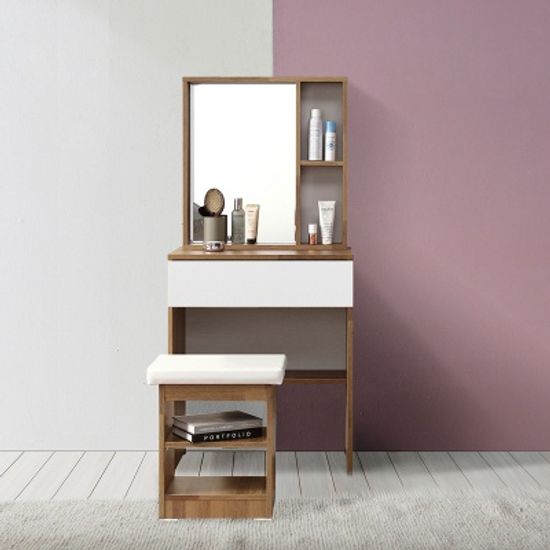 큐스 수납 화장대 세트 + 의자 600