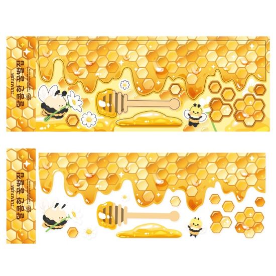 달콤한 꿀벌집 배경  씰 스티커
