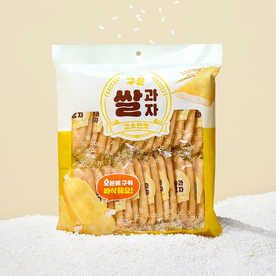 스낵24 구운쌀과자 고소한맛 100g 24봉 1박스
