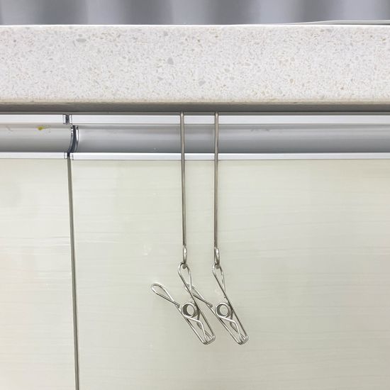 스텐 고무장갑걸이 상부장 거치대 싱크대 주방 집게