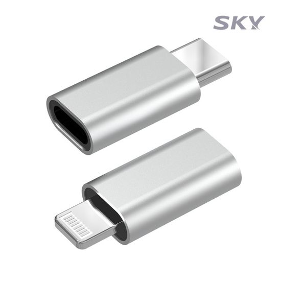 [6개입]스카이 USB-C타입 라이트닝 변환 젠더+고무링