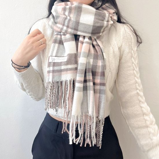 소프트 파스텔 체크 머플러 목도리 6color 