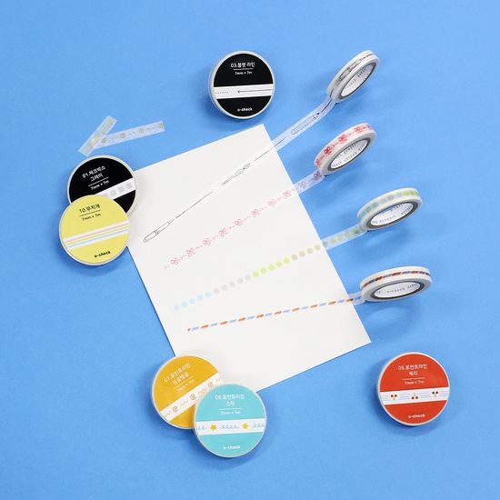오첵 7mm 기능성 마스킹테이프 10종 다꾸 마테 폴꾸