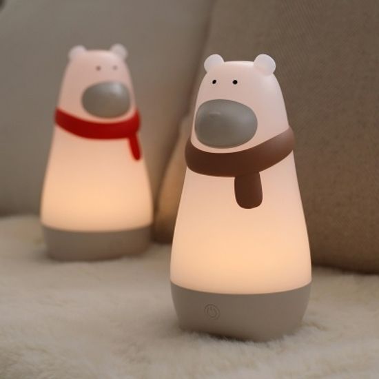 [무아스]폴라베어 LED 충전식 무드등(머플러 2개세트)