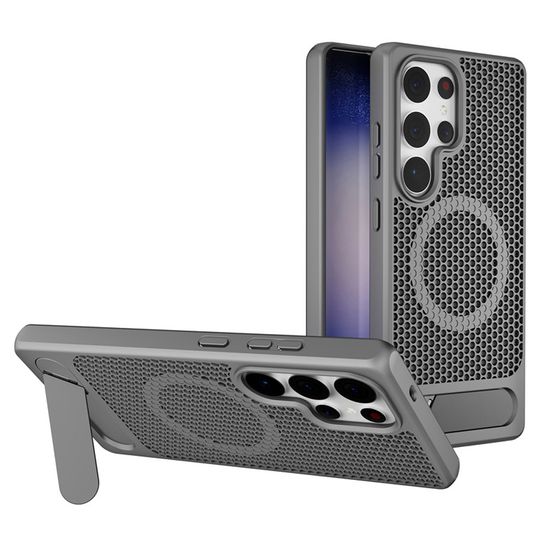 갤럭시S25 시리즈 메탈 마그네틱 스탠드 방열 케이스