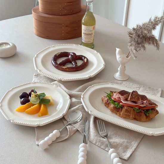 메종 펄 플레이트 S 감성 테이블웨어 원형 접시