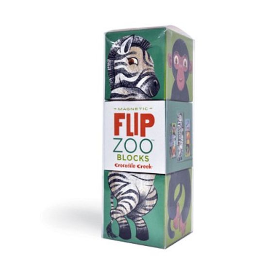 [Crocodile creek]  African Animals Flip Zoo Magnetic Puzzle