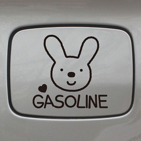 주유구스티커_엘리 하트 토끼 가솔린