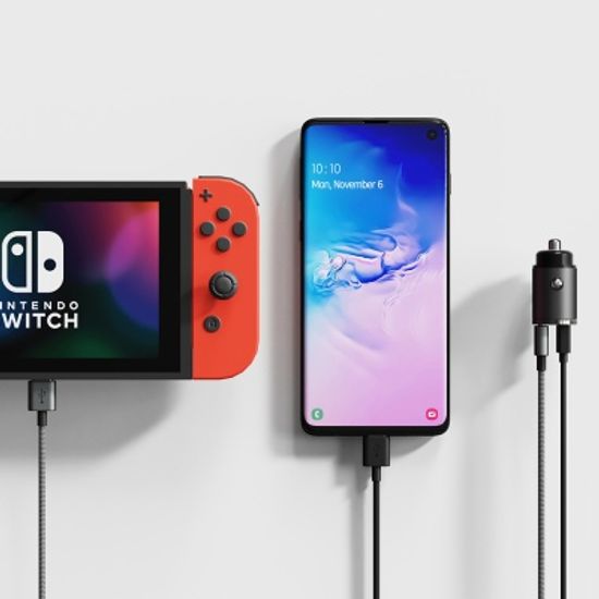 초미니 듀얼 시거잭 차량용 고속 충전기 USB-C/A