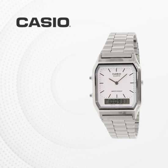 카시오 아날로그 전자시계 메탈 손목시계 AQ-230A-7D