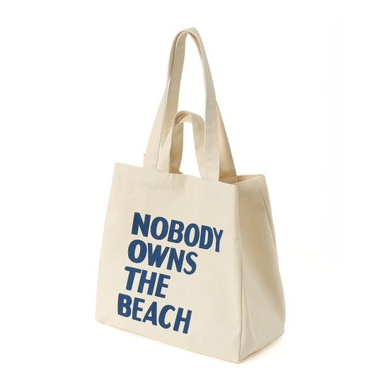 노바디 레터링 에코백 캔버스숄더백