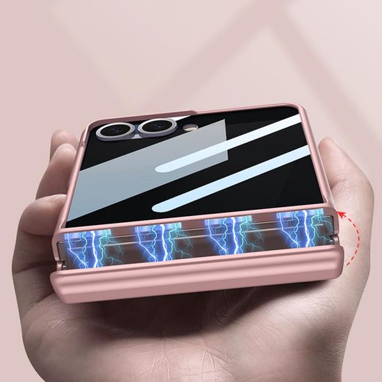 갤럭시Z플립7 사생활보호필름 자석 힌지 풀커버케이스