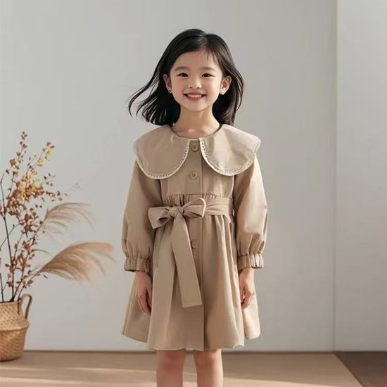 프렌치 레이스 빅카라 여아동 트렌치자켓 205620