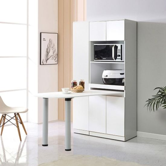 루블린 주방 식탁 렌지대+틈새장 세트 도어형 (착불)