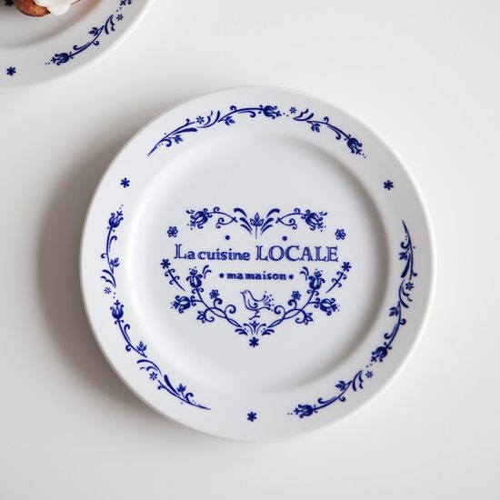 마메종 블루로즈 접시, 플레이트 18cm 1p