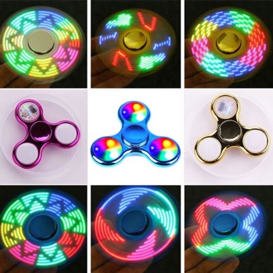 LED 레인보우 야광 메탈 피젯 스피너 푸쉬팝 팝잇