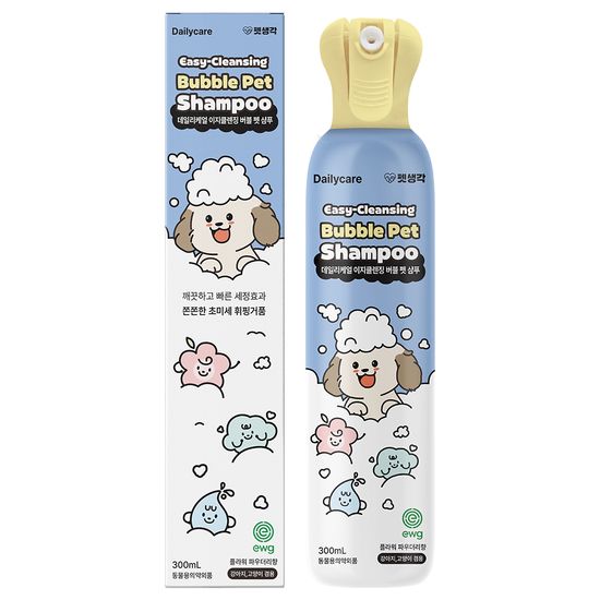 펫생각 데일리케얼 이지클렌징 강아지 버블 펫 샴푸