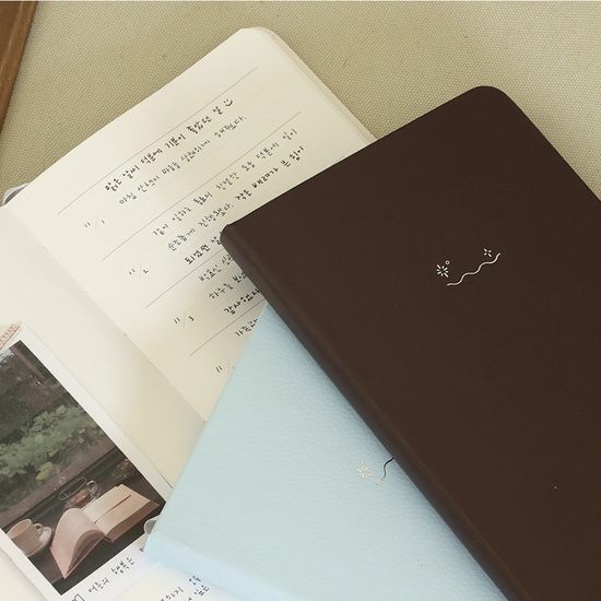 잔물결 세줄 일기장 다이어리