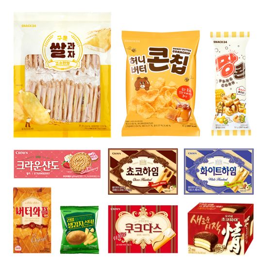 스낵24 사무실 탕비실 알뜰과자 스낵세트 10p