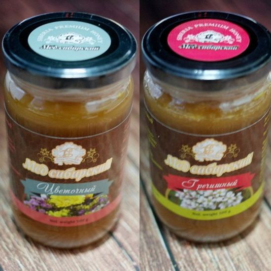 시베리아 꿀 500g 2종세트 꽃꿀+메밀꿀